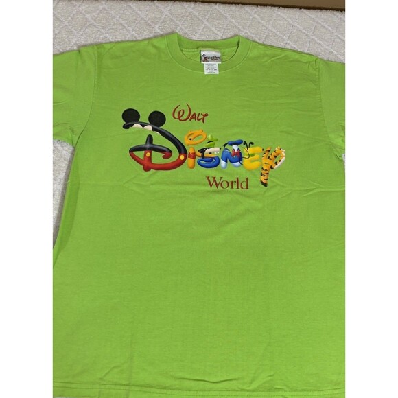 Vintage 90s Walt Disney World Mickey Tigger Goofy Winnie Pooh USA Made Tee Large - Picture 3 of 12